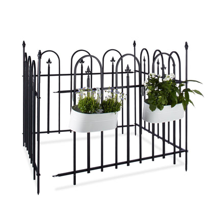 Zahradní plot kovový sada 4 ks