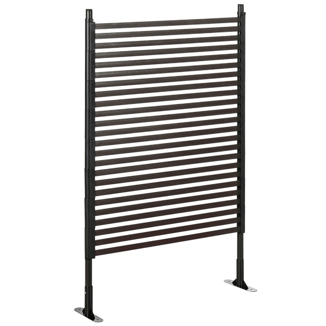 Tuinhek insteekhek decoratief 93 x 150 cm vijverhek met voet voor balkonterras in bruin, ideaal voor tuin en landschapsarchitectuur