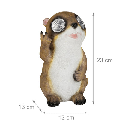 Zahradní figurka svišť se slunečními brýlemi
