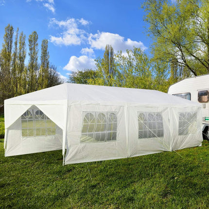 Garden pavilion 3x9m party tent garden tent UV protection tent white
