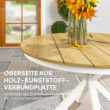 Around 118cm weatherproof aluminum garden table