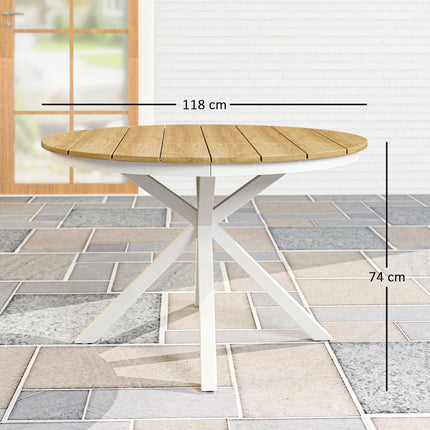 Around 118cm weatherproof aluminum garden table
