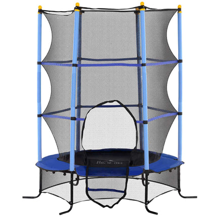 Zahradní trampolína pro děti, Ø163 cm, ochranná síť, modrá