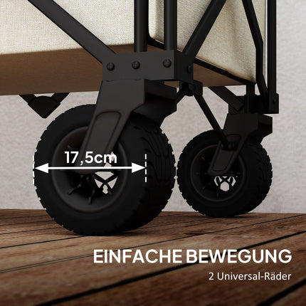 Collapsible garden trolley, 100 kg capacity, removable lid