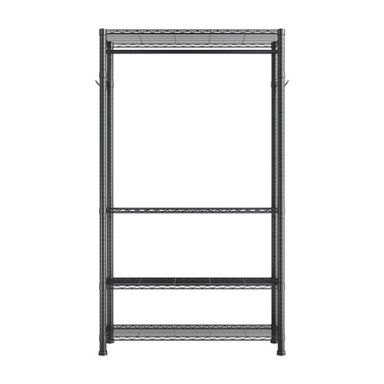 Garment Rack, 4-Tier Adjustable Carbon Steel, 500 lb