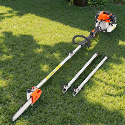 Gas Pole Saw, 43cc 2-Stroke, 12 in Bar, 12 ft Reach