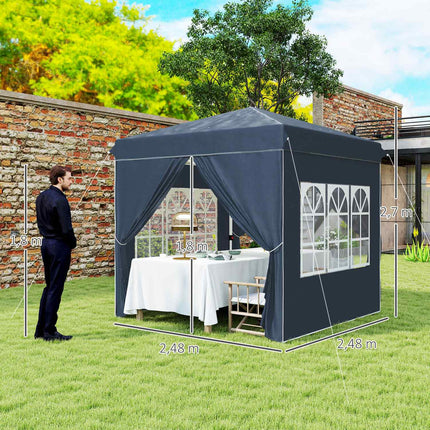 Pop-up altán, 2.5x2.5m, voděodolný, UV 50+