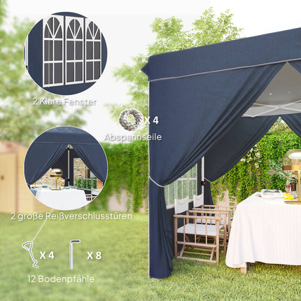 Pop-up altán, 2.5x2.5m, voděodolný, UV 50+