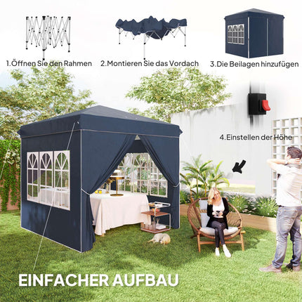 Pop-up altán, 2.5x2.5m, voděodolný, UV 50+