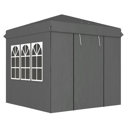 Pop-up altán 2.5x2.5m, voděodolný, UV50+, tmavě šedý