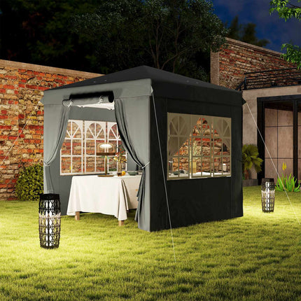Pop-up altán 2.5x2.5m, voděodolný, UV50+, tmavě šedý