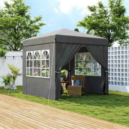 Pop-up altán 2.5x2.5m, voděodolný, UV50+, tmavě šedý
