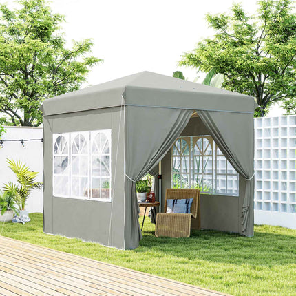 Pop-up altán 2.5 m, voděodolný, UV 50+, světle šedý