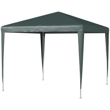 Zahradní altán z tmavě zelené oceli, terasový stan 2.7 x 2.7 m