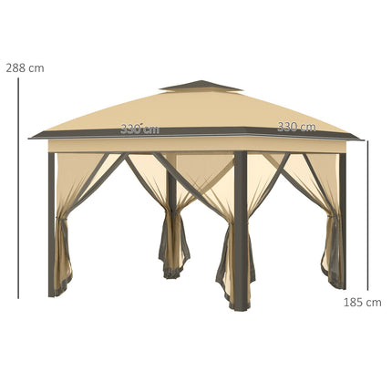 Pop-up voděodolný altán, 3.3x3.3m, UV ochrana