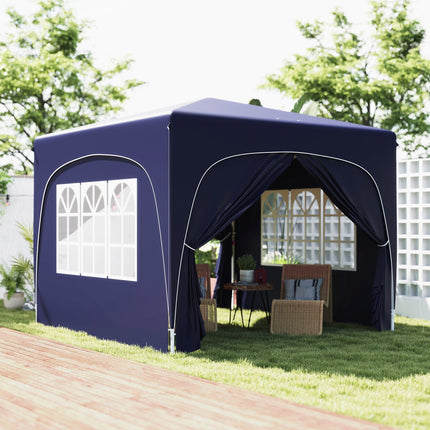 Nůžkový altán 3x3m odolný povětrnosti, UV50+, tmavě modrá