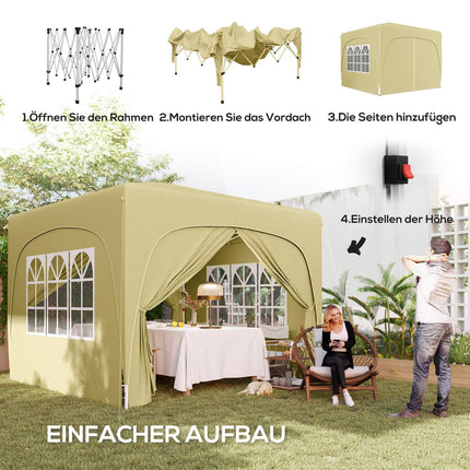 Voděodolný pop-up altán 3x3m s UV ochranou