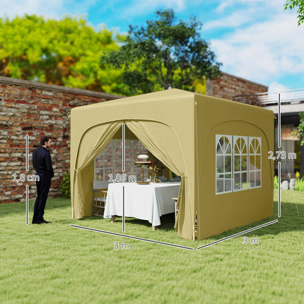 Voděodolný pop-up altán 3x3m s UV ochranou
