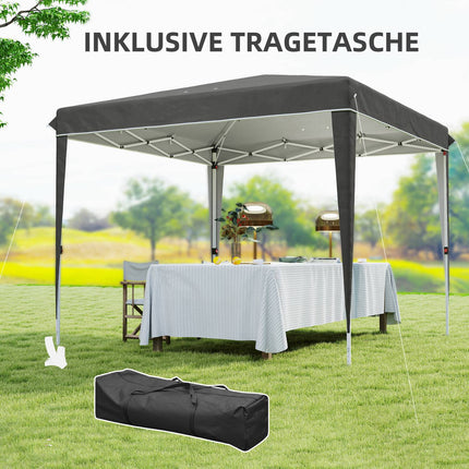 Voděodolný nůžkový altán 3x3m, tmavě šedá, UV 50+
