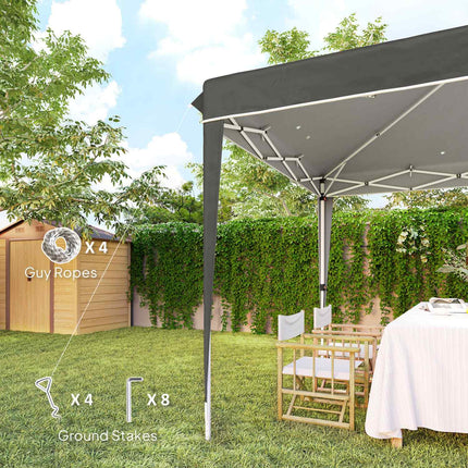 Voděodolný nůžkový altán 3x3m, tmavě šedá, UV 50+