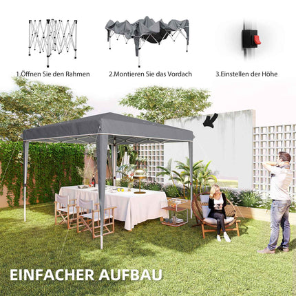 Pop-Up 3x3m Gazebo, water-repellent, UV50+ protection