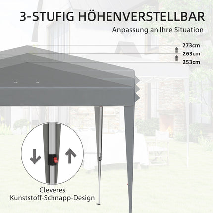 Pop-Up 3x3m Gazebo, water-repellent, UV50+ protection