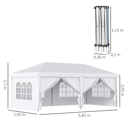 Skládací zahradní pavilon s bočnicemi a UV ochranou