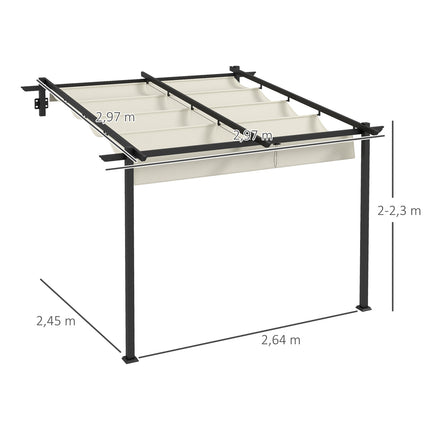 Nastavitelná pergola altán 3 x 3m se stříškou na terasu a do zahrady