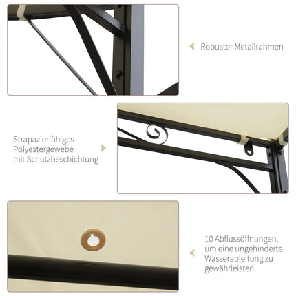 Zahradní altán s UV ochranou, ocel a polyester 3x2.5m