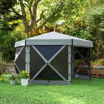 Šestihranný pop-up altán, 3.6x3m, vodotěsný stan UV30+