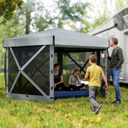 Šestihranný pop-up altán, 3.6x3m, vodotěsný stan UV30+
