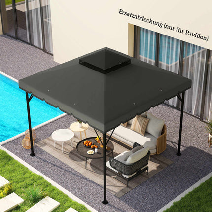 Náhradní střecha k altánu, 3x3m, dvoustupňová, UPF 30+