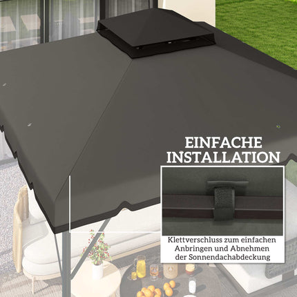 Náhradní střecha k altánu, 3x3m, dvoustupňová, UPF 30+