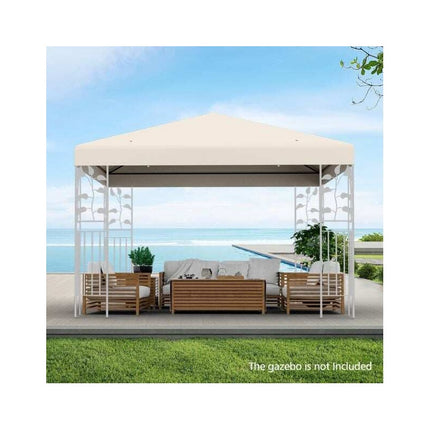 Gazebo Replacement Canopy Top Cover 3 x 3 m, Beige, Vented Roof