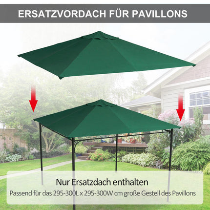 Náhradní polyesterová střecha k pavilonu, 2.98 x 2.95 M, zelená
