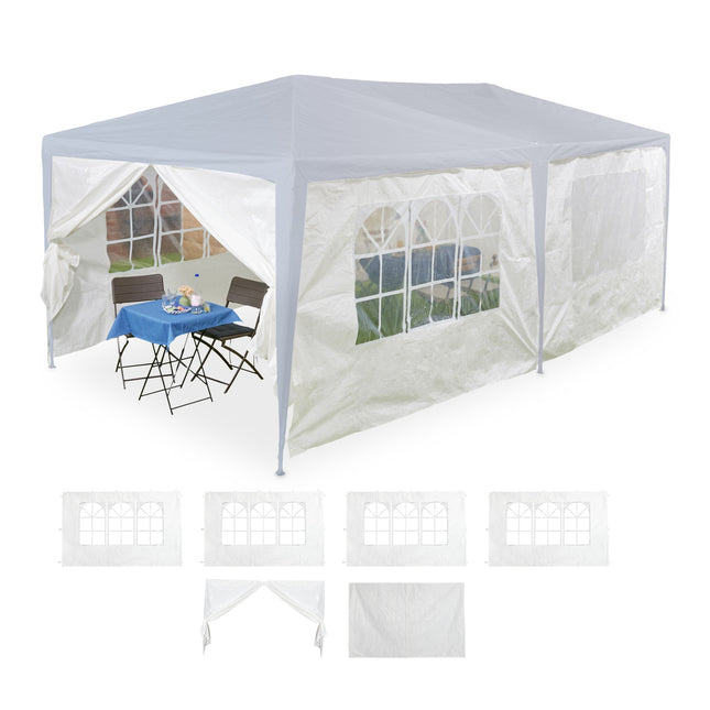 Boční stěny k altánu, 6x, 3x6m, voděodolná PE tkanina