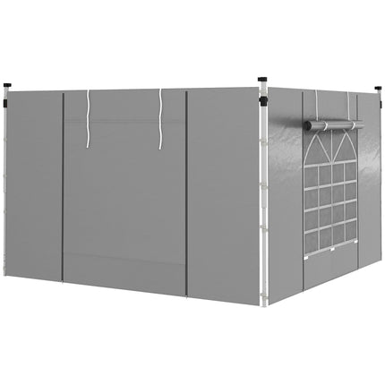 Gazebo Side Panels Set for 3x3m or 3x6m, Light Grey