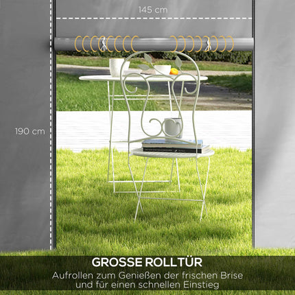 Gazebo Side Panels Set for 3x3m or 3x6m, Light Grey