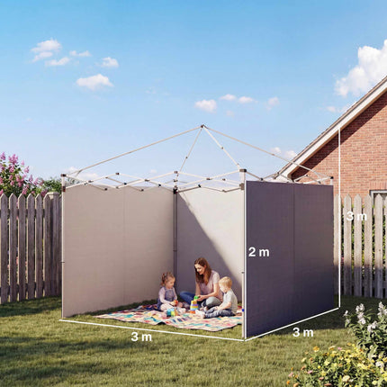 Sada bočnic k altánu, 3x3m, tkanina Oxford UPF 50+