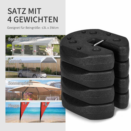 Sada závaží k altánu, 4x 3kg kotvy plněné betonem