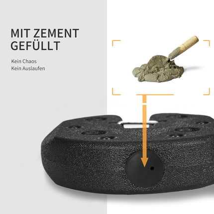 Sada závaží k altánu, 4x 3kg kotvy plněné betonem