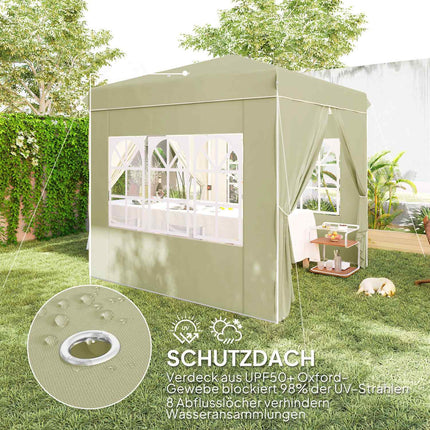Pop-up altán 2.5x2.5m UV 50+ voděodolný krémový