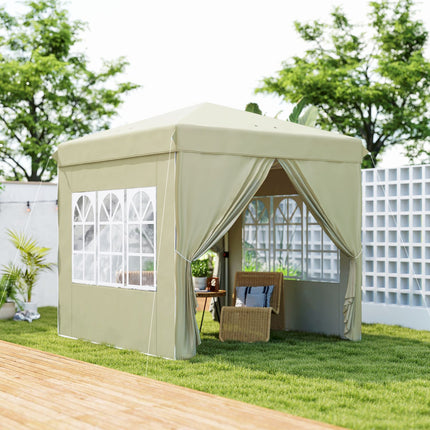 Pop-up altán 2.5x2.5m UV 50+ voděodolný krémový