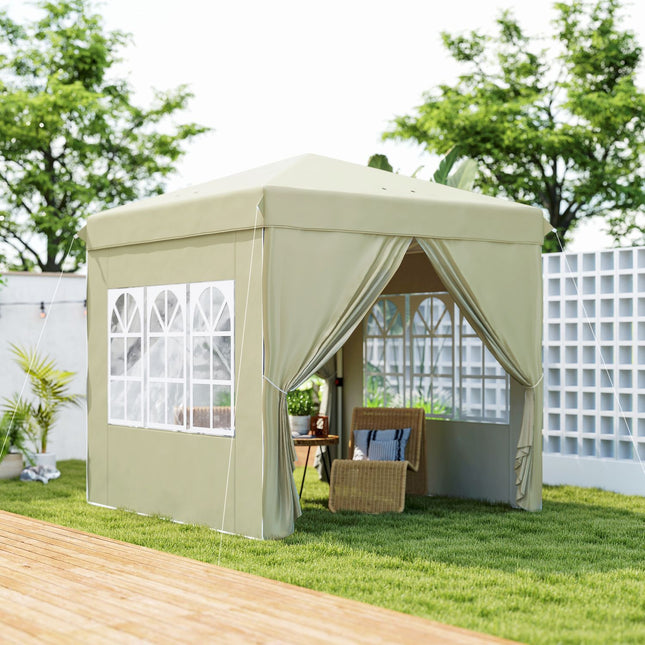 Pop-up altán 2.5x2.5m UV 50+ voděodolný krémový