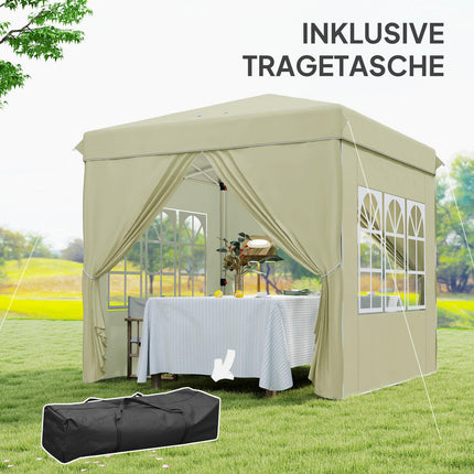 Pop-up altán 2.5x2.5m UV 50+ voděodolný krémový