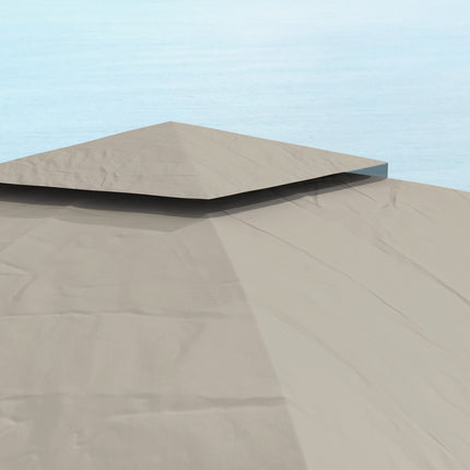 Voděodolný zahradní altán, 3.4m, UV ochrana, světle šedá