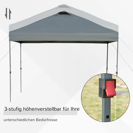 Vodotěsný pop-up altán, 3x3m, UV ochrana, tmavě šedá