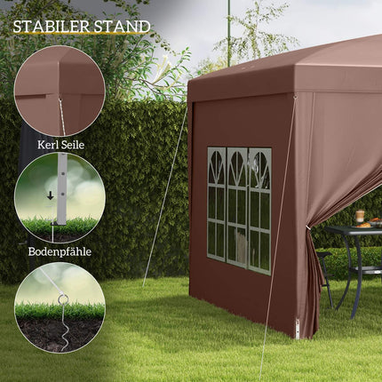 Pop-up altán 3x3m, UV ochrana, voděodolný, stabilní