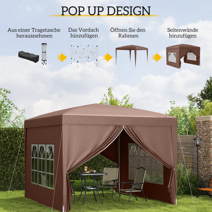 Pop-up altán 3x3m, UV ochrana, voděodolný, stabilní