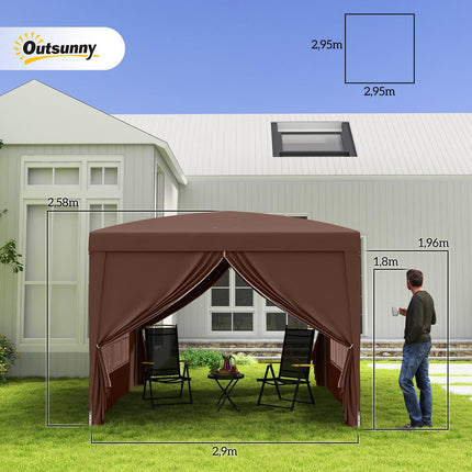 Pop-up altán 3x3m, UV ochrana, voděodolný, stabilní